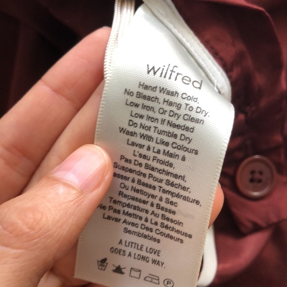 WILFRED Red Midi button-down Slit Skirt - Picture 16 of 17